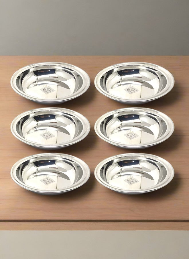 Nyra Kitchenware أطقم نيورا للأواني المعدنية 6 قطع من الفولاذ المقاوم للصدأ آمنة في غسالة الصحون - 250 مل لكل منها - Image 1